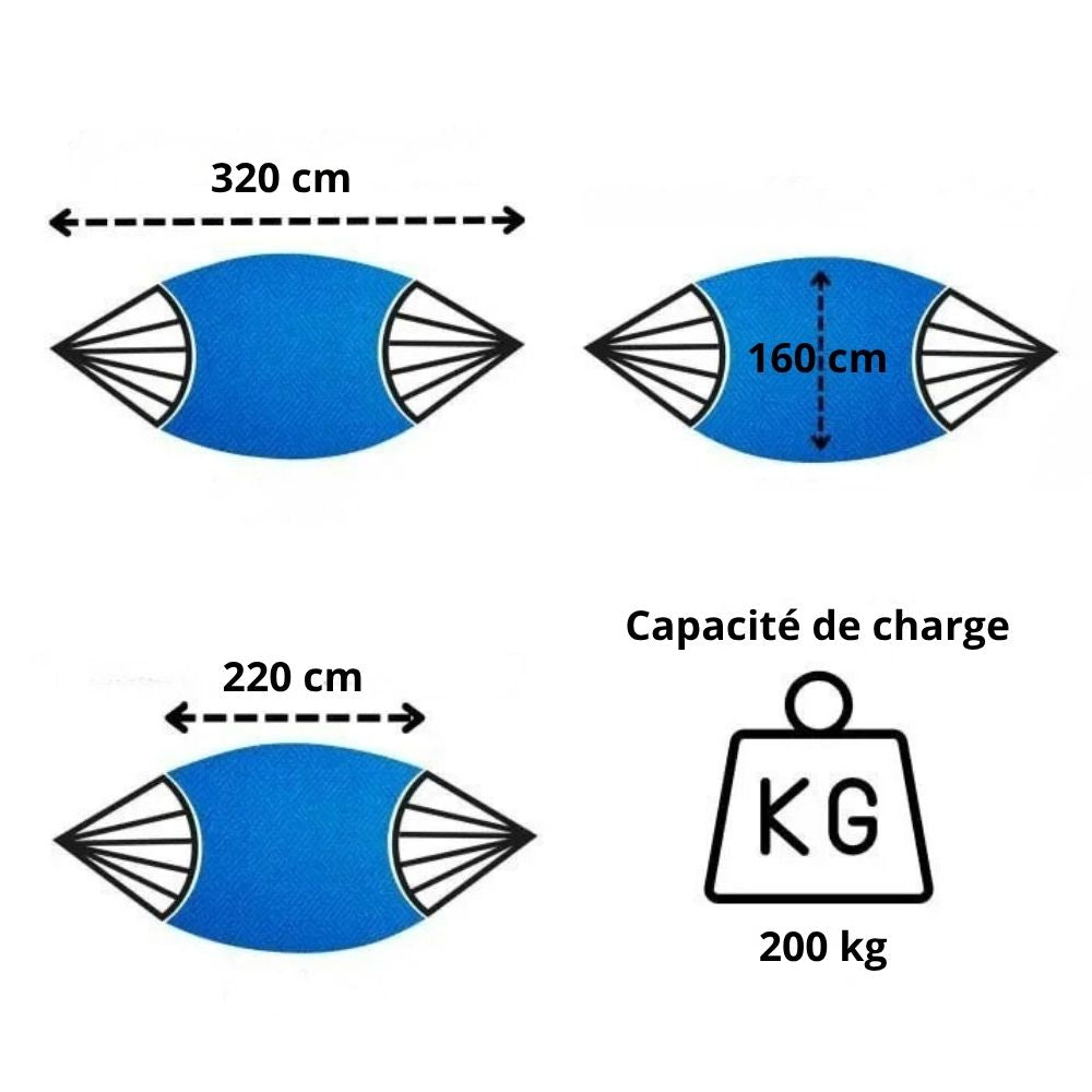 Hamac 2 Places sur Pied | Horizon Hamako