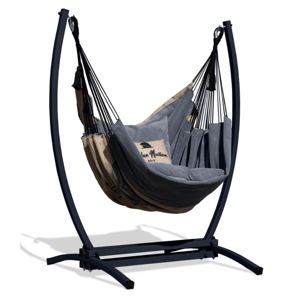 Fauteuil Suspendu en toile de jute avec support | Bulle Hamako