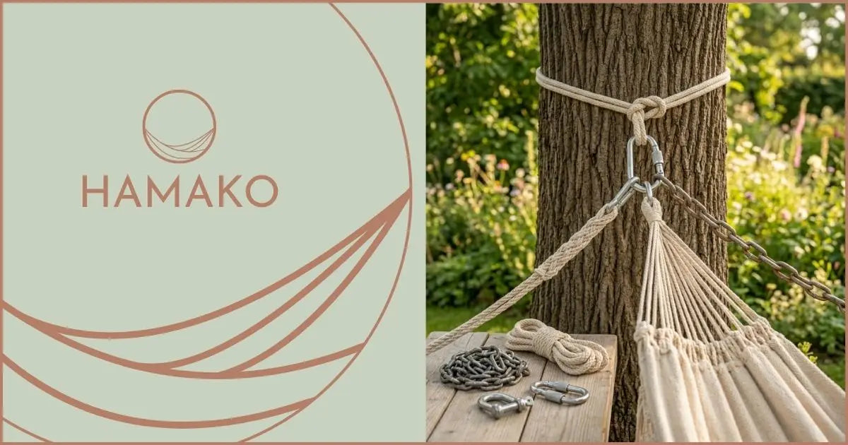 Comment monter un hamac solidement : guide pratique avec cordes, chaînes et mousquetons HAMAKO