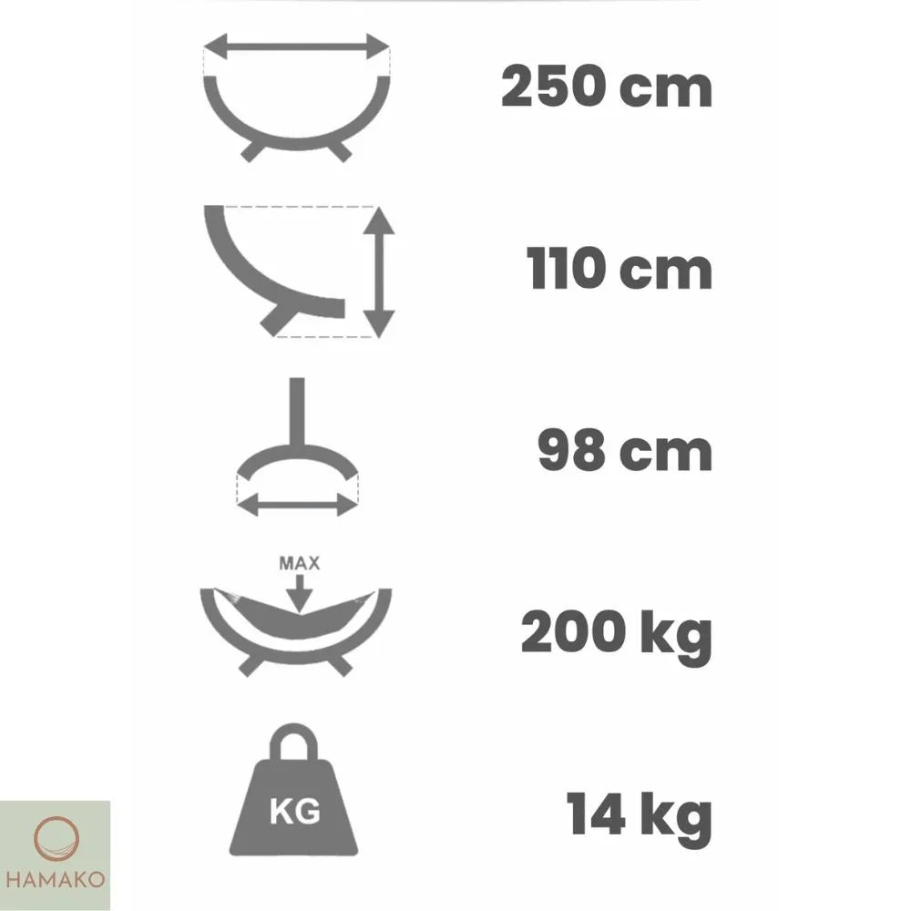 Support Hamac Métal 200kg | Compact Hamako